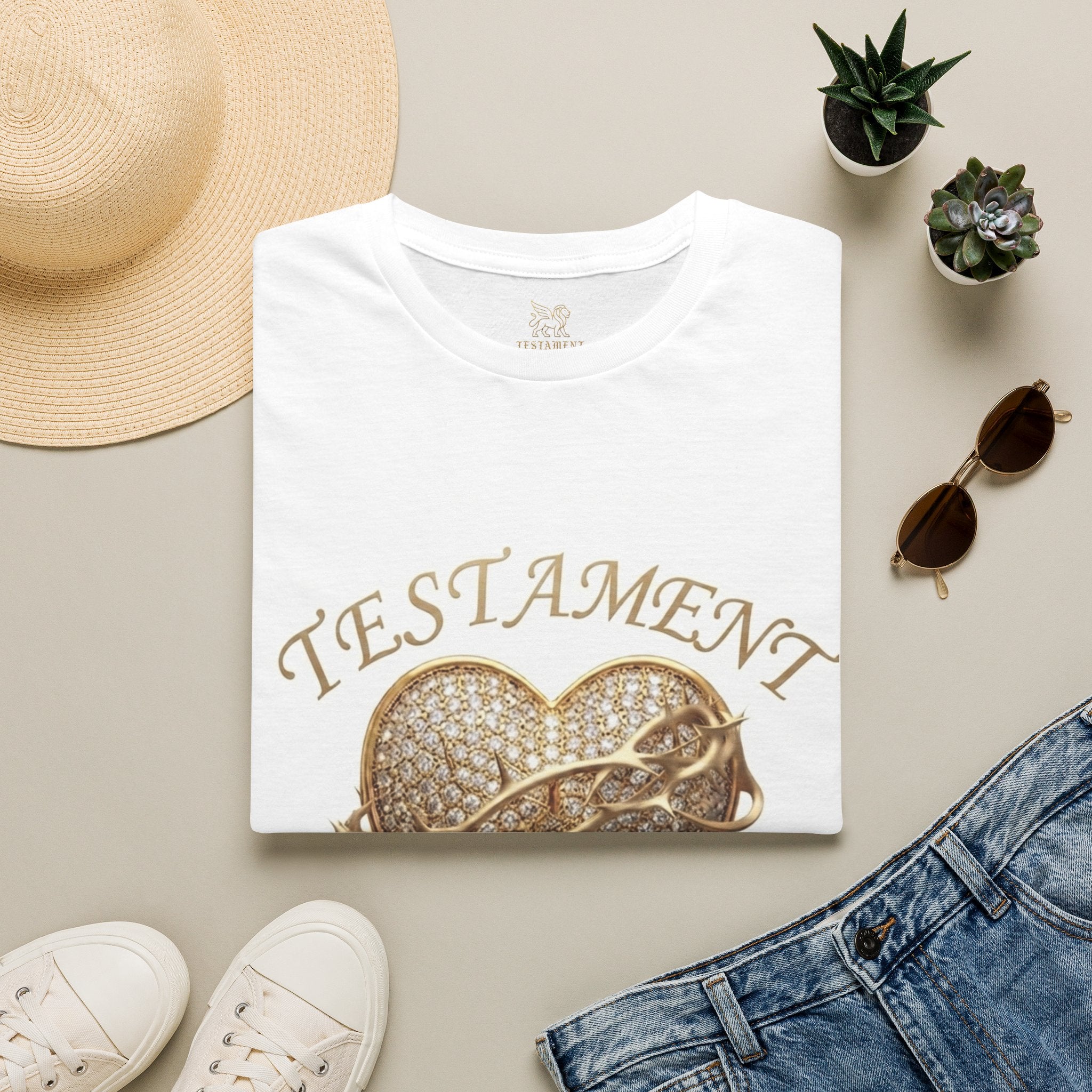 TESTAMENT // KING LOVE - 24K Diamond Sacred Heart Tee